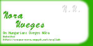 nora uveges business card